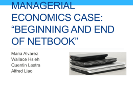 Managerial Economics Case Presentation: “EEE PC NETBOOK”