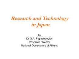 Research and Technology in Japan - HOME