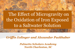 The Effect of Microgravity on the Oxidation of Iron