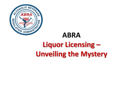 ABRA Liquor Licensing – Unveiling the Mystery