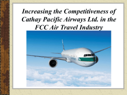 Increasing Competitiveness of Cathay Pacific Airways Ltd
