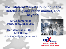 Trilateral market coupling
