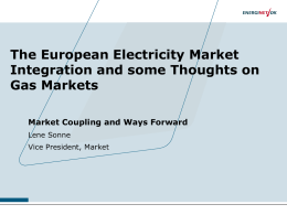 Market Coupling: Status of the European electricity market