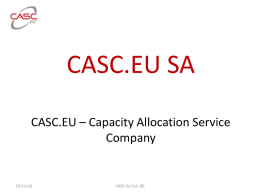 CASC.EU – Capacity Allocation Service Company