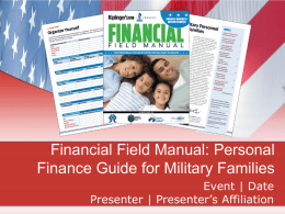 Financial Field Manual: Personal Finance Guide for