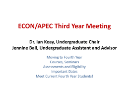 ECON/APEC Third Year Meeting