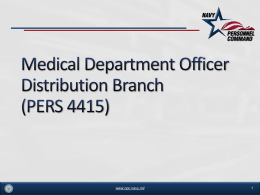 Medical Department Officer Distribution Branch (PERS 4415)