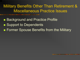 Former Spouse Benefits from the Military