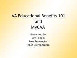VA Educational Benefits 101