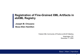 ebXML Registration of Fine
