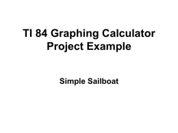 TI 84 Graphing Calculator Project Example