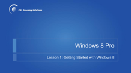 Windows 8 Pro - CCI Learning