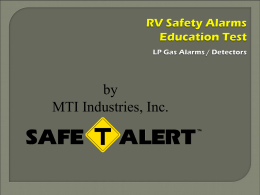 RV Safety Alarms Education Test - Safe-T