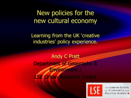 From the cultural industries to the cultural economy: