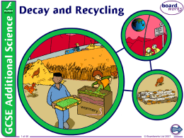 13. Decay and Recycling