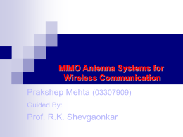 An introduction to multiple antenna systems