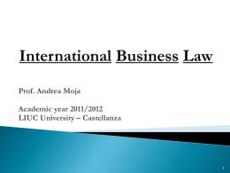 International contracts - University Carlo Cattaneo