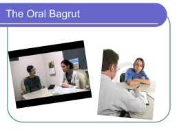 The Oral Bagrut - hofhasharon.org