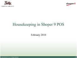 Housekeeping in Shoper 9