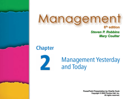 Management 8e. - Robbins and Coulter