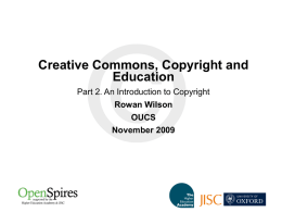 Teaching presentation 2 - Copyright Introduction