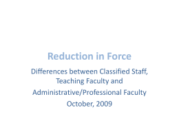 Reduction in Force - Danville Community College