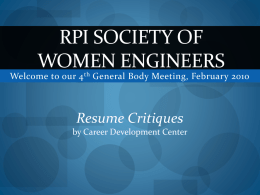 rpi Society Of Women Engineers