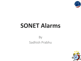 SONET Alarms - Optical Communication Networks