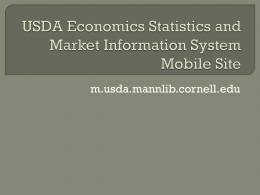 USDA ESMIS Mobile Site