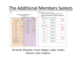 The Additional Members System