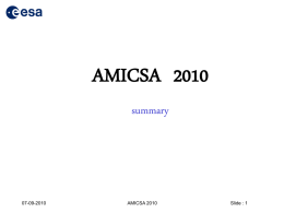AMICSA 2010 Wrap-Up - Microelectronics
