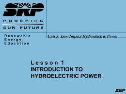 Introduction to Hydroelectric Power PowerPoint Presentation