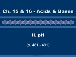 II. pH