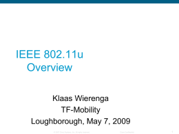 IEEE 802.11u Overview
