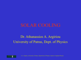 Solar Cooling & Air-conditioning