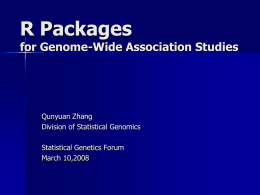 R Packages for Genome-Wide Association Studies