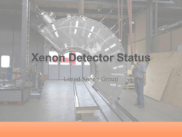 Xenon Detector Status - Paul Scherrer Institut