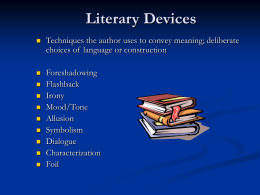 Literary Devices - Penderlea Elementary School