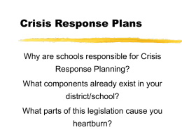 Crisis Response Plans
