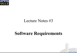 Lecture Notes #3
