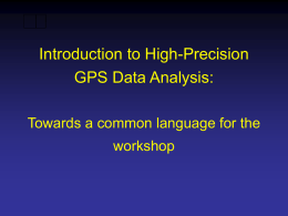 Introduction to the NAVSTAR Global Positioning System (GPS)