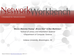 (NWB) Tool - VW - Indiana University