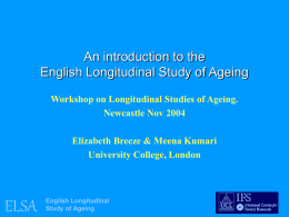English Longitudinal Study of Ageing