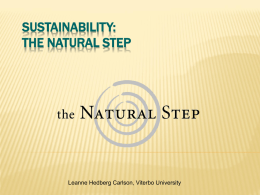 Sustainability - The Natural Step