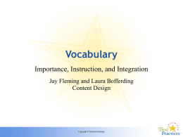 Vocabulary - Stanford University