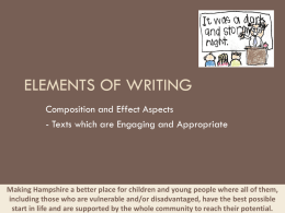 Elements of Writing - Hampshire HIAS English Team