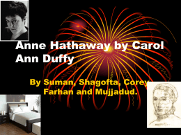 Anne Hathaway by Carol Ann Duffy