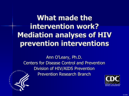 What makes the intervention work? Mediation analyses of