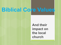 Biblical Core Values - Amazon Web Services