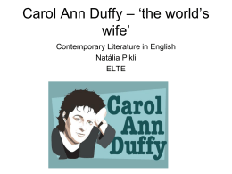 Carol Ann Duffy – 'the world's wife'